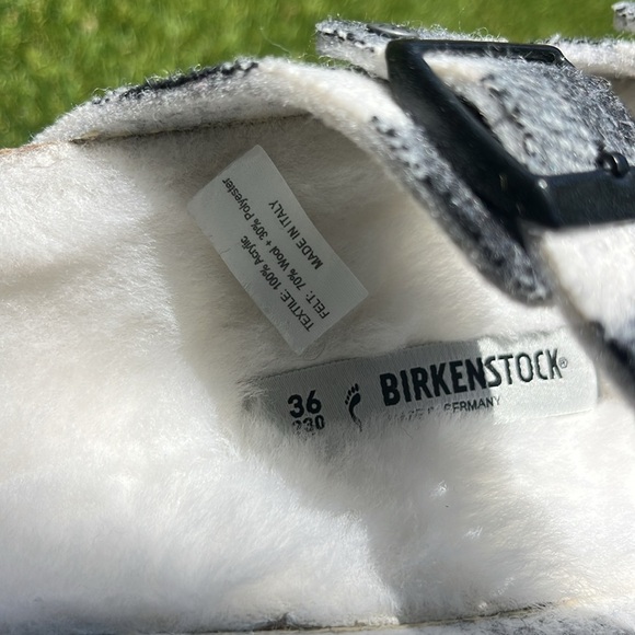 NWT BIRKENSTOCK Arizona Shearling Plaid Sandals - Picture 9 of 12